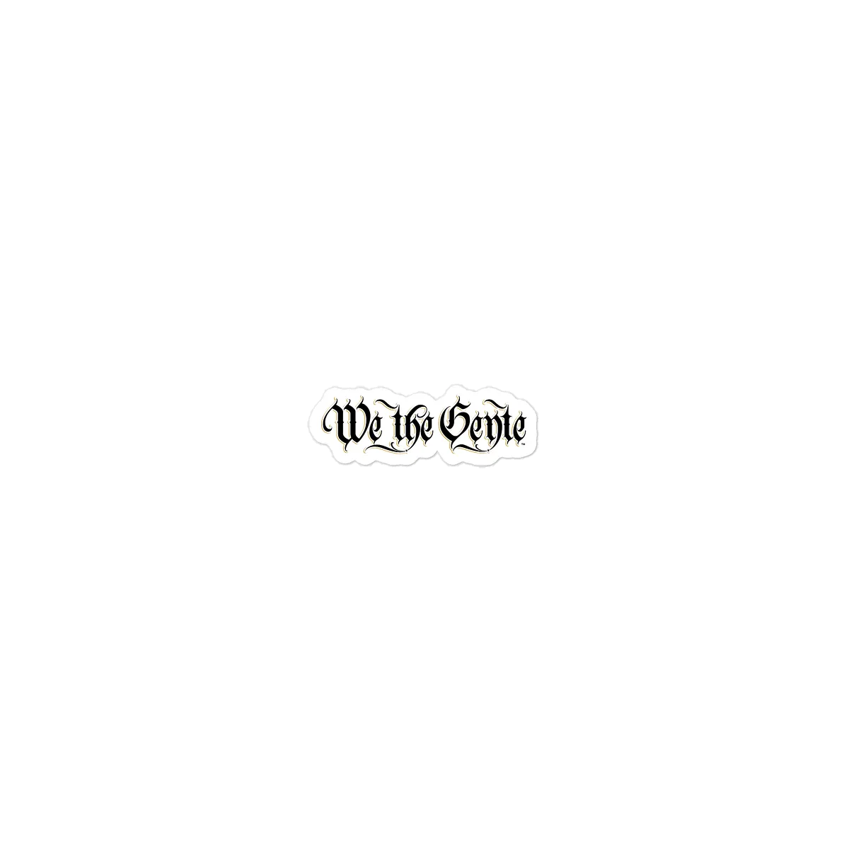 We The Gente logo die-cut sticker